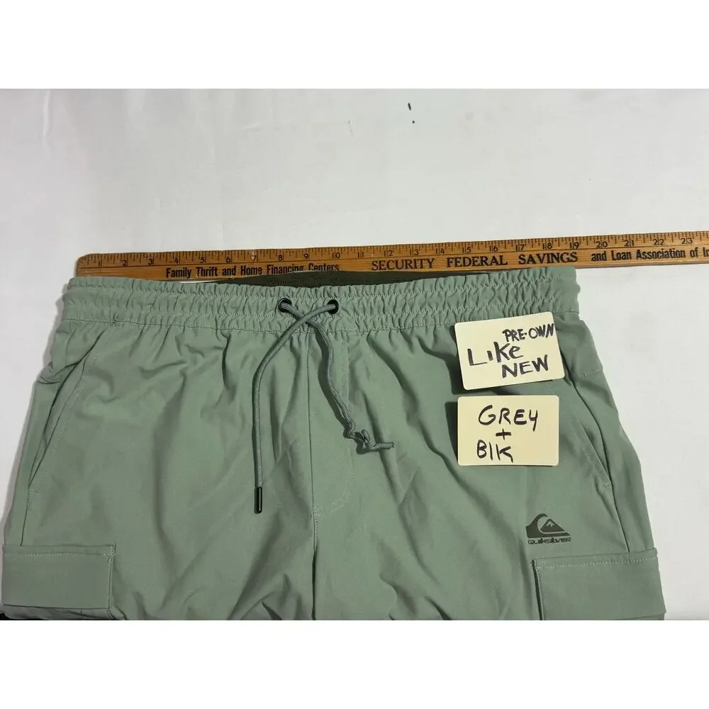 Quiksilver Men's Green Jogger Sweatpants Drawstring Pockets XL